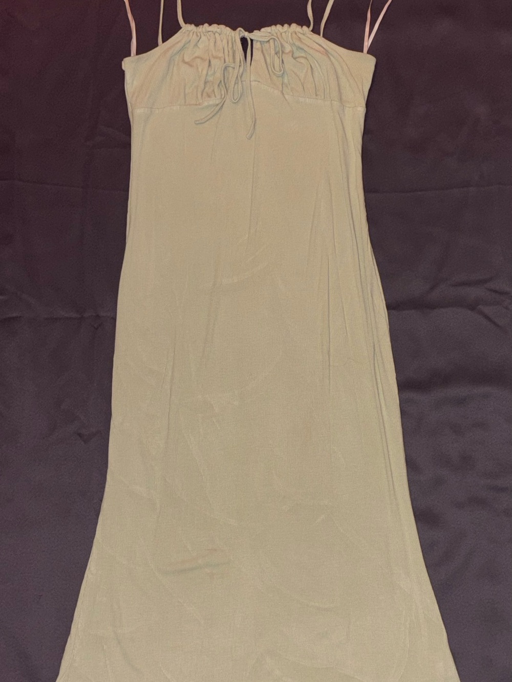 SHEIN Light green Maxi Dress with Spaghetti Straps